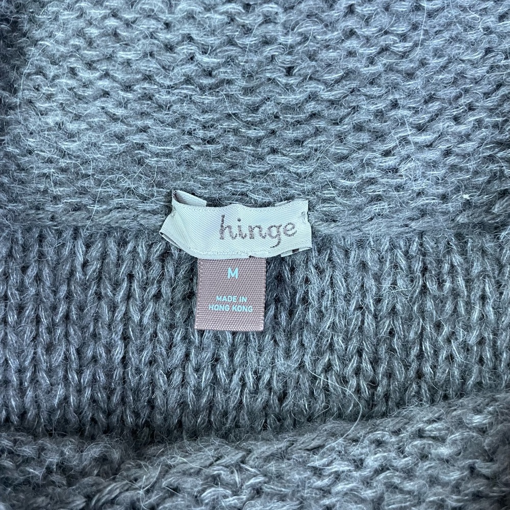 Hinge short sleeve wool/alpaca blend crop sweater medium - Picture 4 of 8
